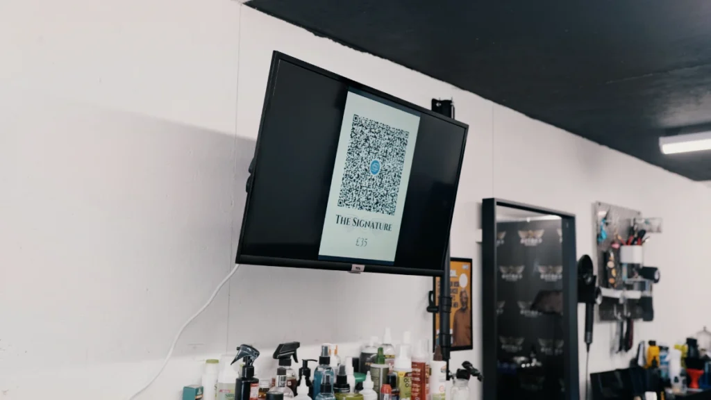 Atoa Business QR code payment on screen