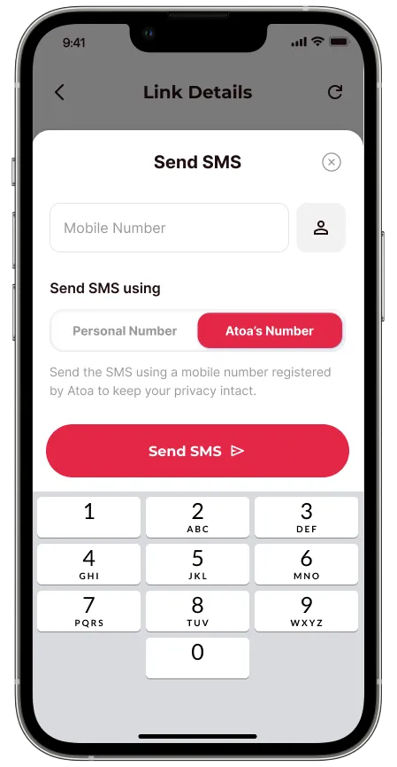 Send an SMS payment request