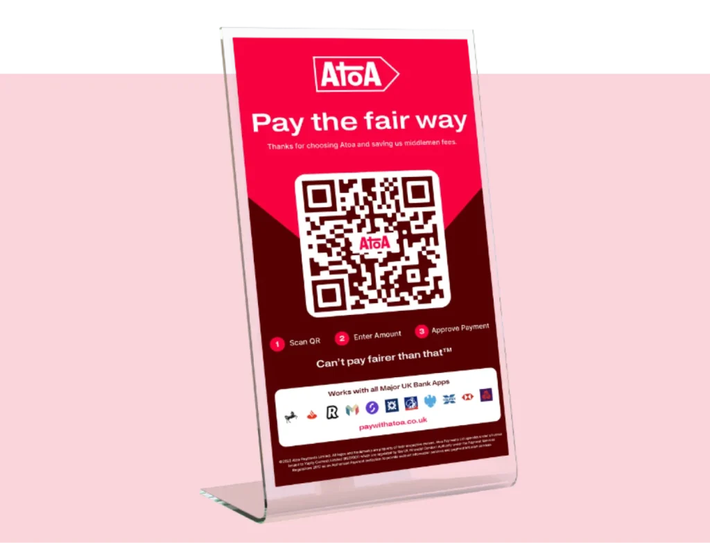 Atoa qr code payment 