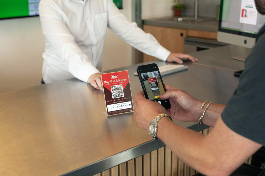 Making payments by scanning a QR code