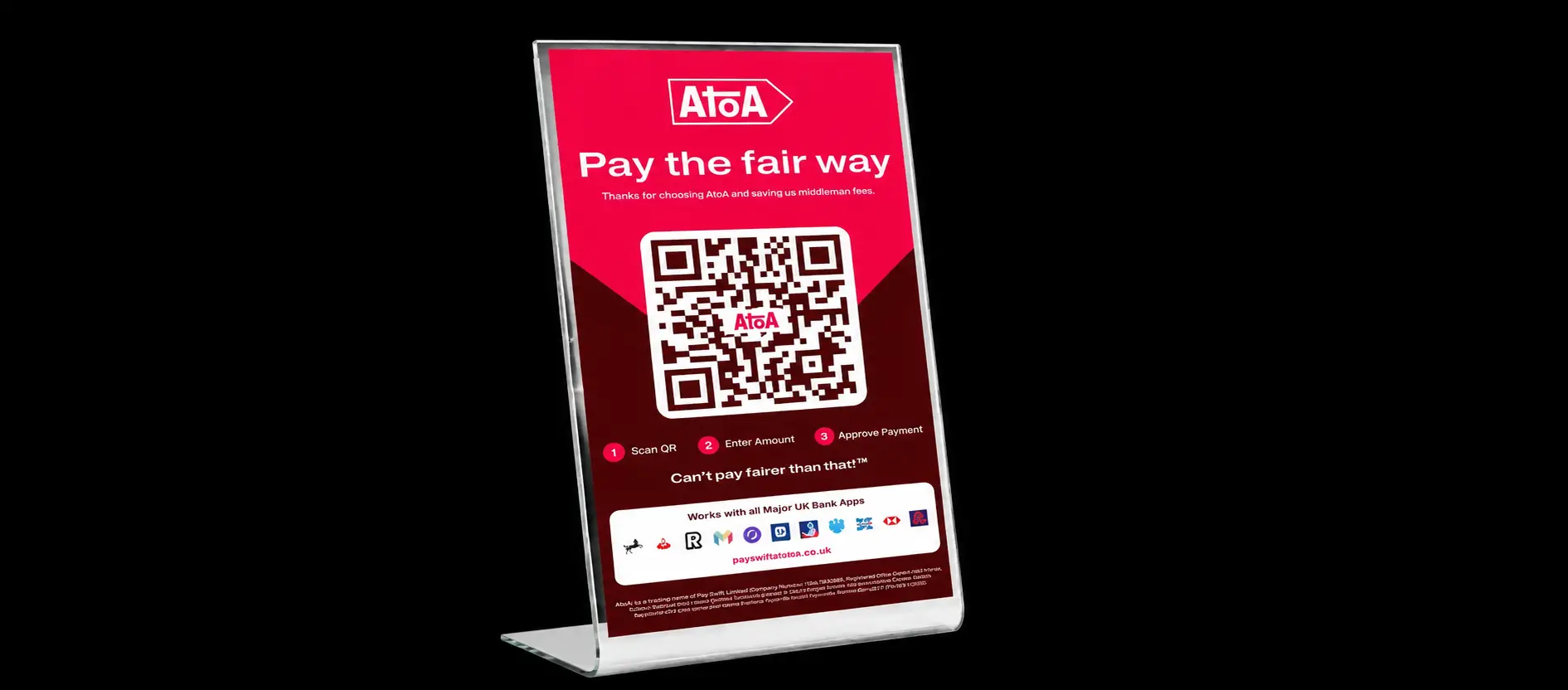 Customer scanning a card-network QR code with their phone