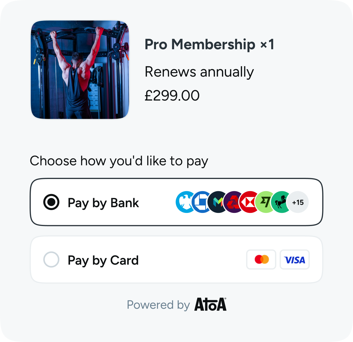 Cards accepted alongside Pay by Bank from one dashboard