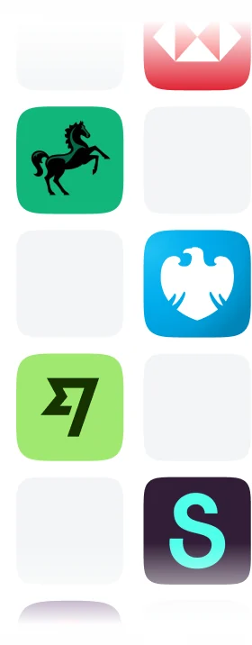 Logos of UK banks customers can pay from with Pay by Bank